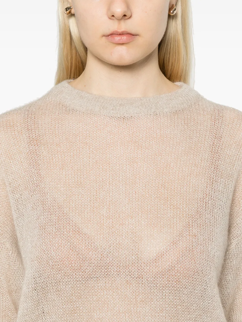 Brunello Cucinelli Gestreepte trui Beige