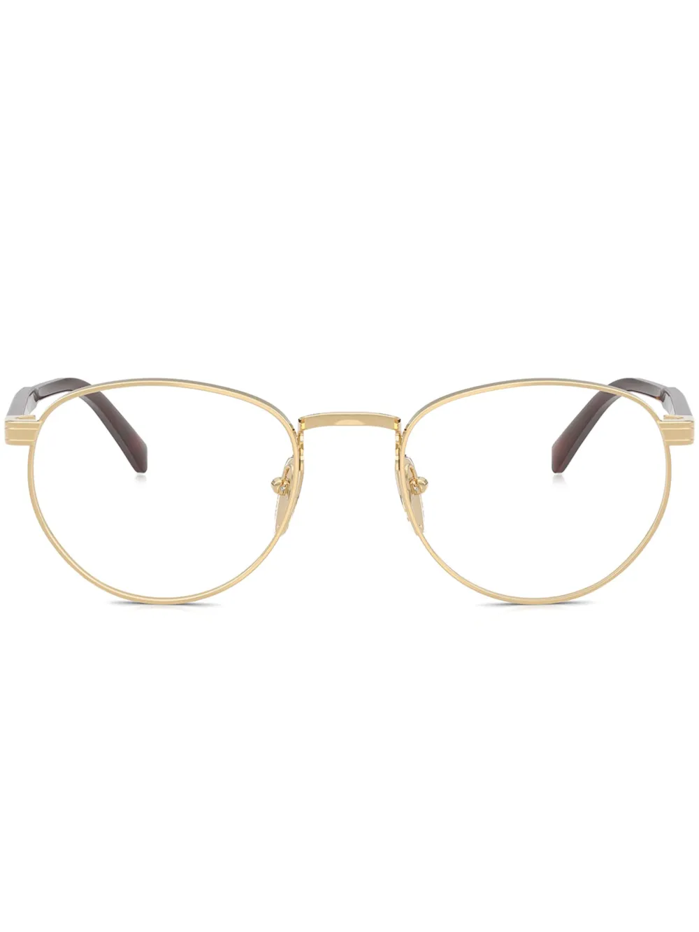 Prada Eyewear Bril met rond montuur Goud