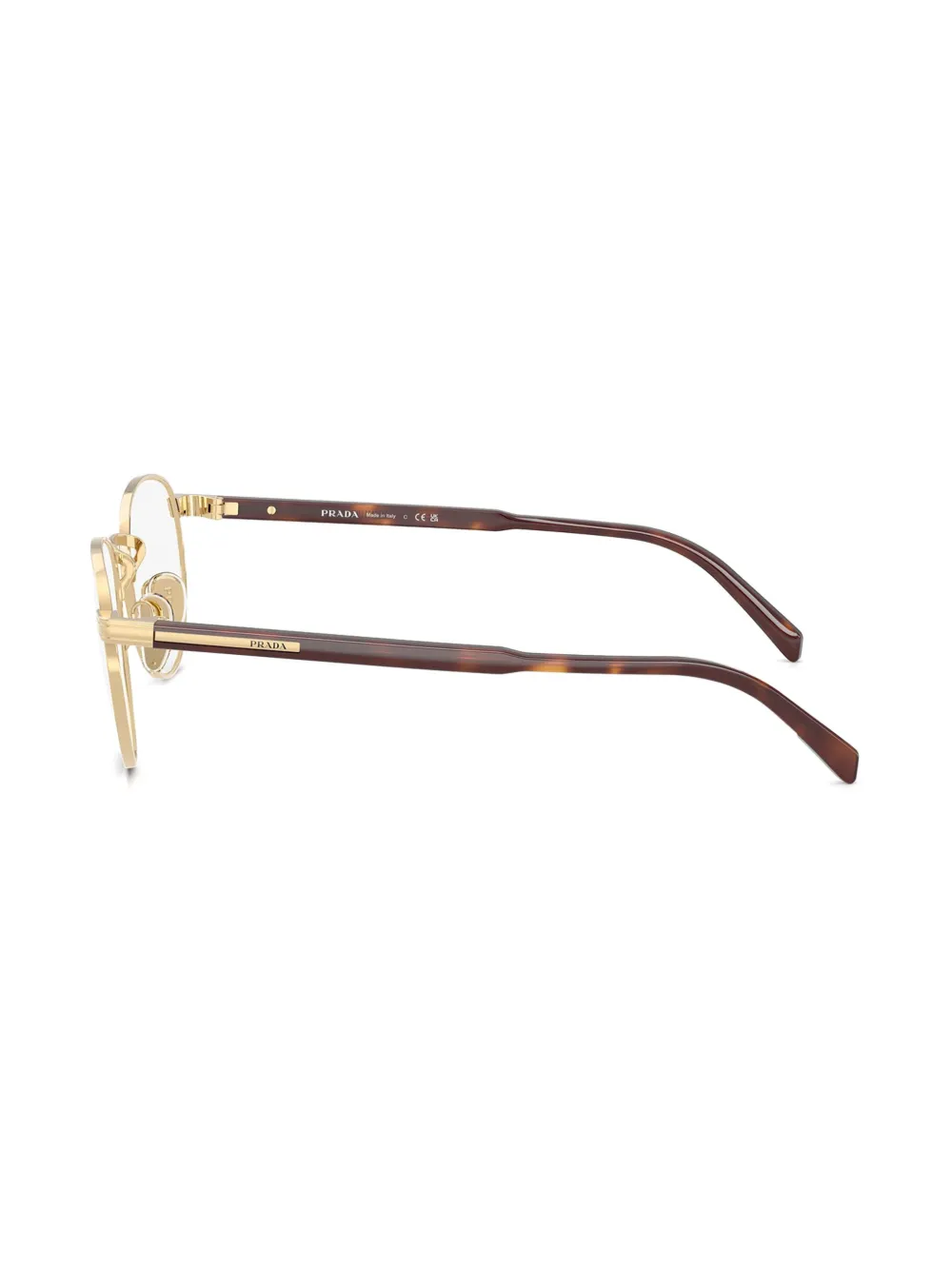 Prada Eyewear Bril met rond montuur Goud