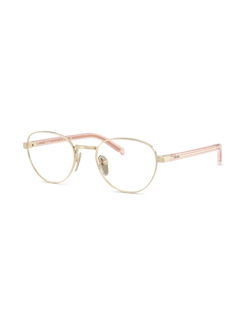 Prada Eyewear Bril met rond montuur - Goud