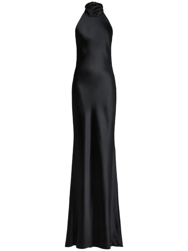 ralph lauren black sleeveless dress Linen Column Dress