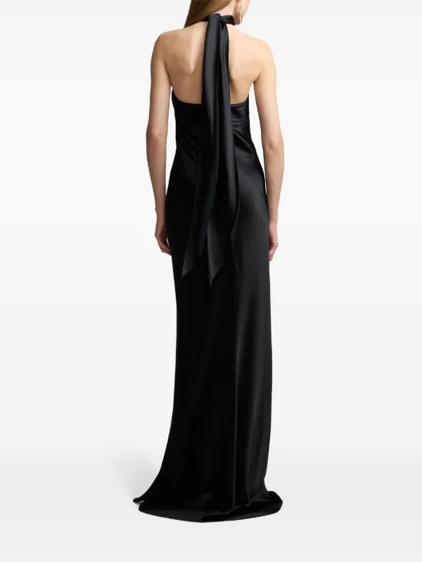 Ralph Lauren Collection satin-finish Sleeveless Gown Black FARFETCH IN