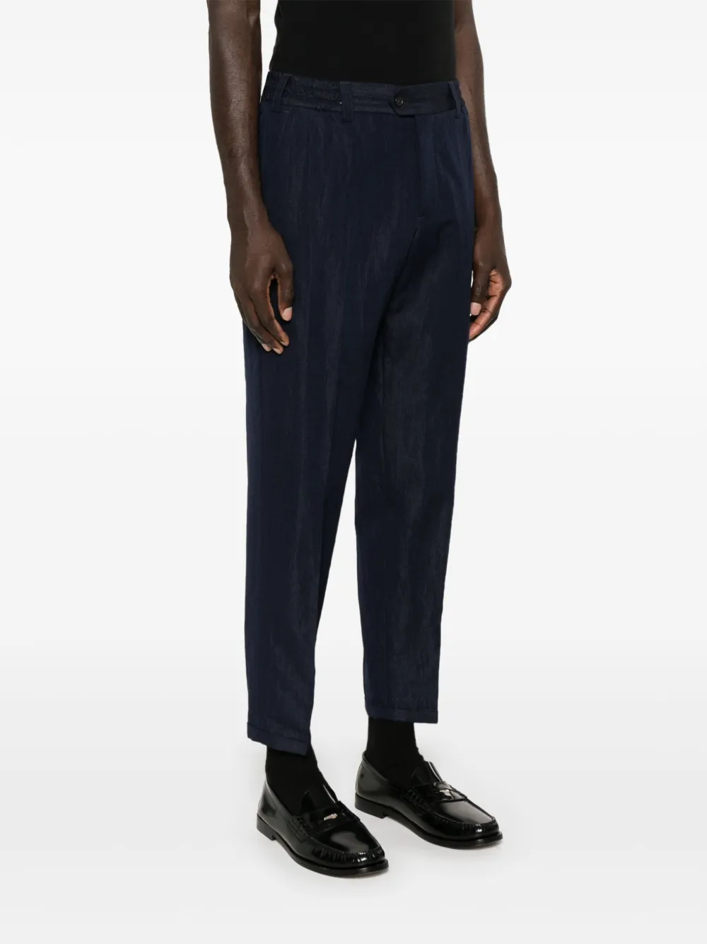 PT Torino Broek met toelopende pijpen Blauw