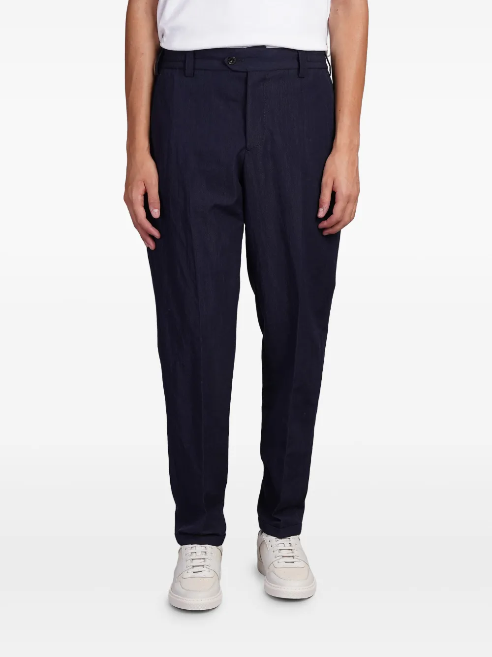PT Torino Broek met toelopende pijpen Blauw
