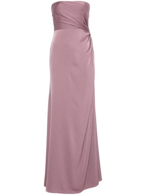 twist-detail satin gown