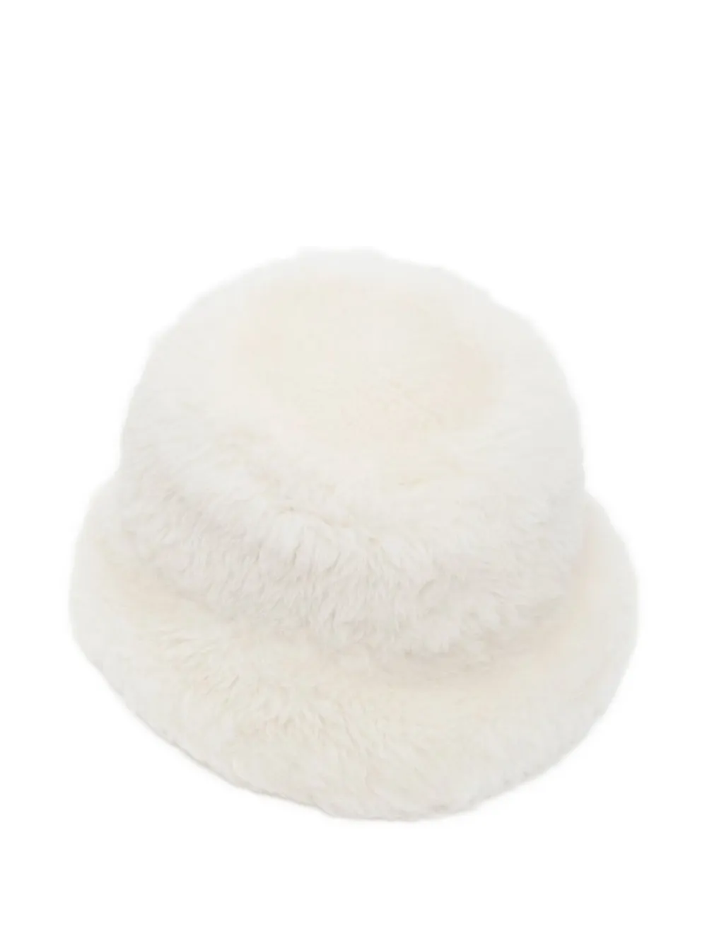 Moncler Grenoble Vissershoed met lammy afwerking Beige