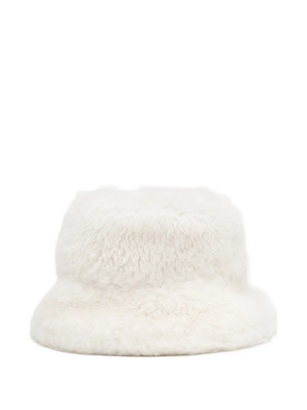 Moncler Grenoble Vissershoed met lammy afwerking Beige