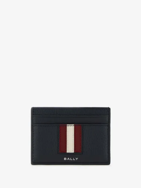 Bally حامل بطاقات جلد بطبعة شعار الماركة