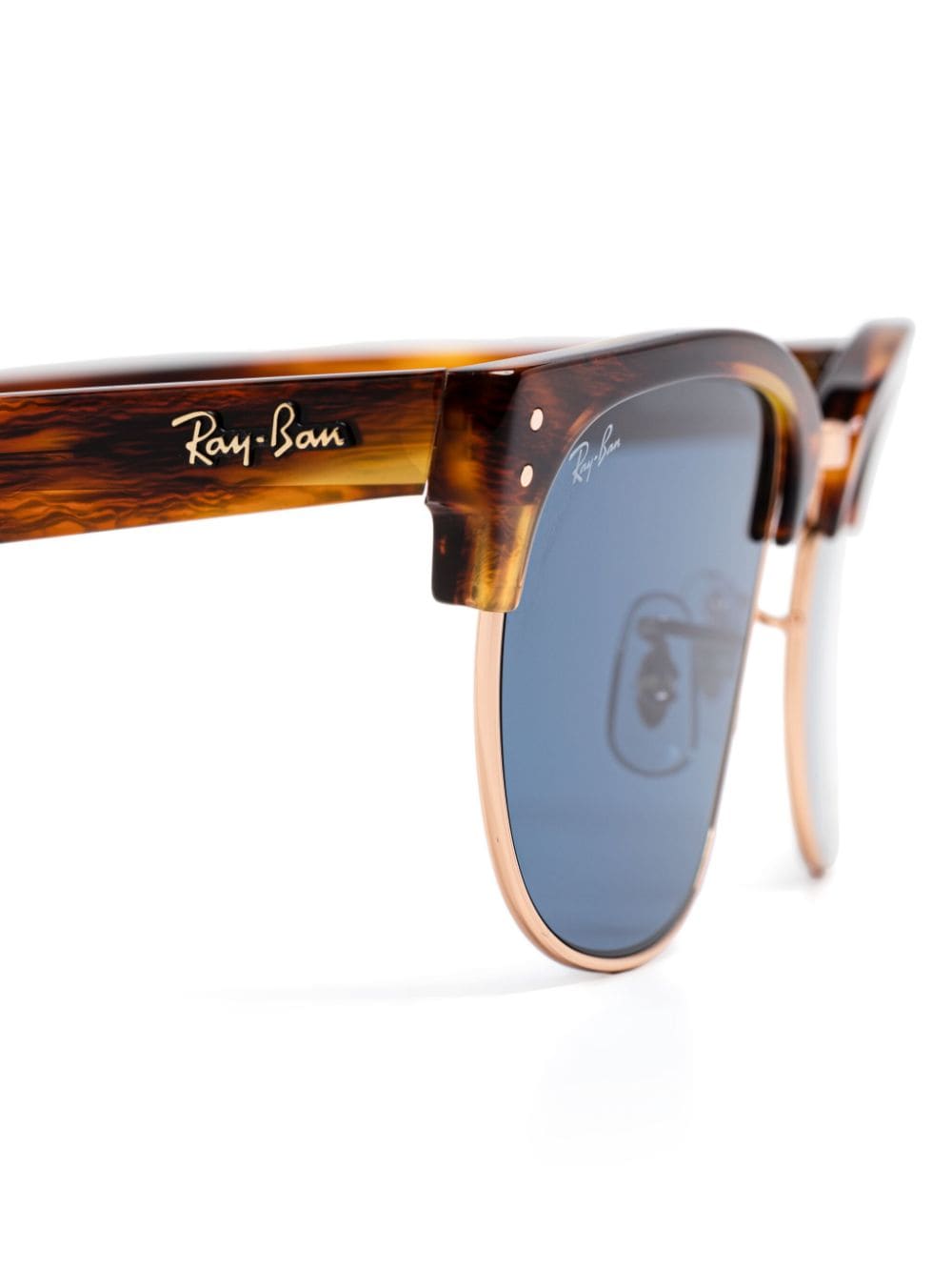 Shop Ray Ban Clubmaster Reverse Sunglasses In Brown