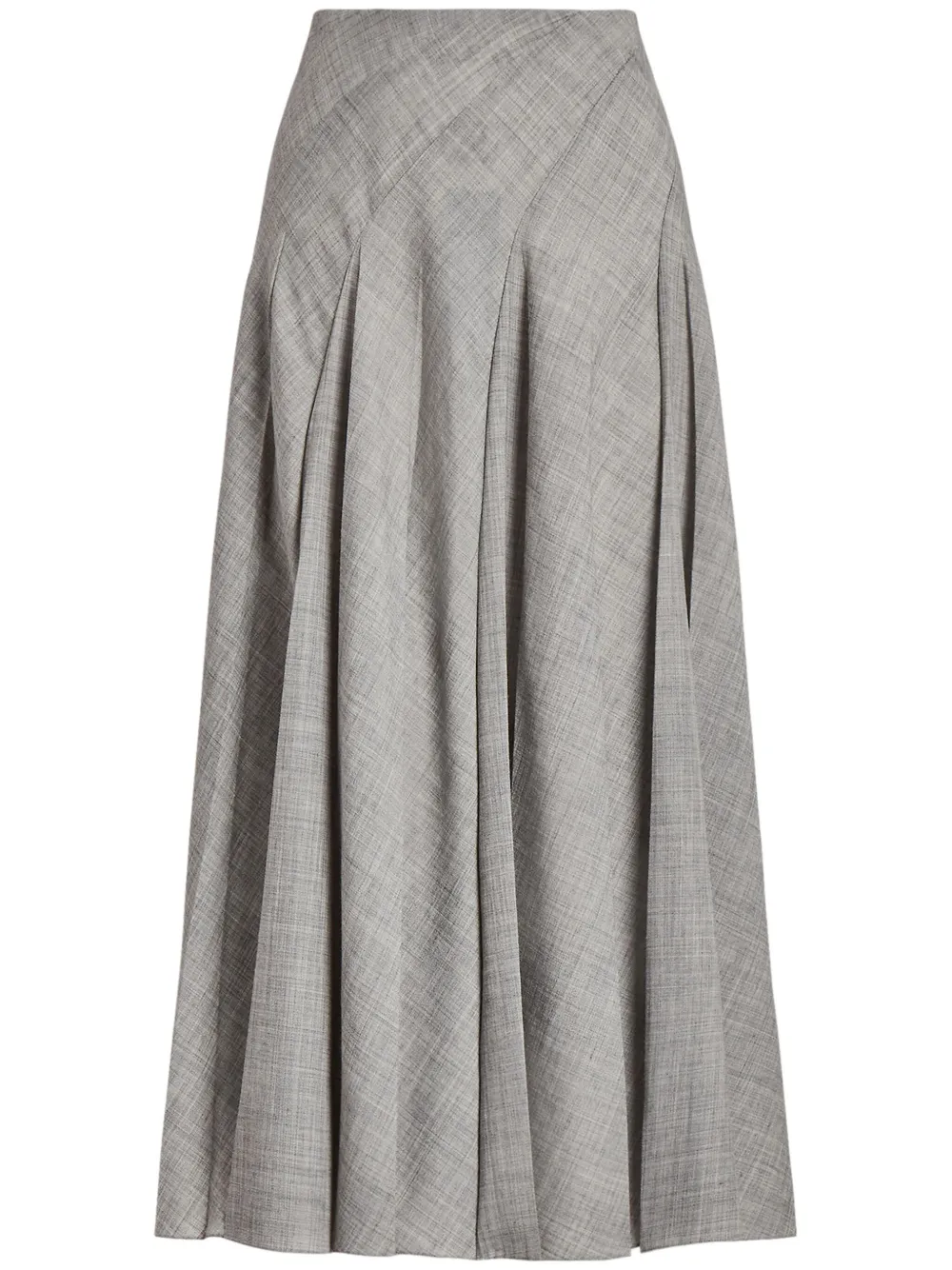 Ralph Lauren Harleigh Pleated Skirt In Gray