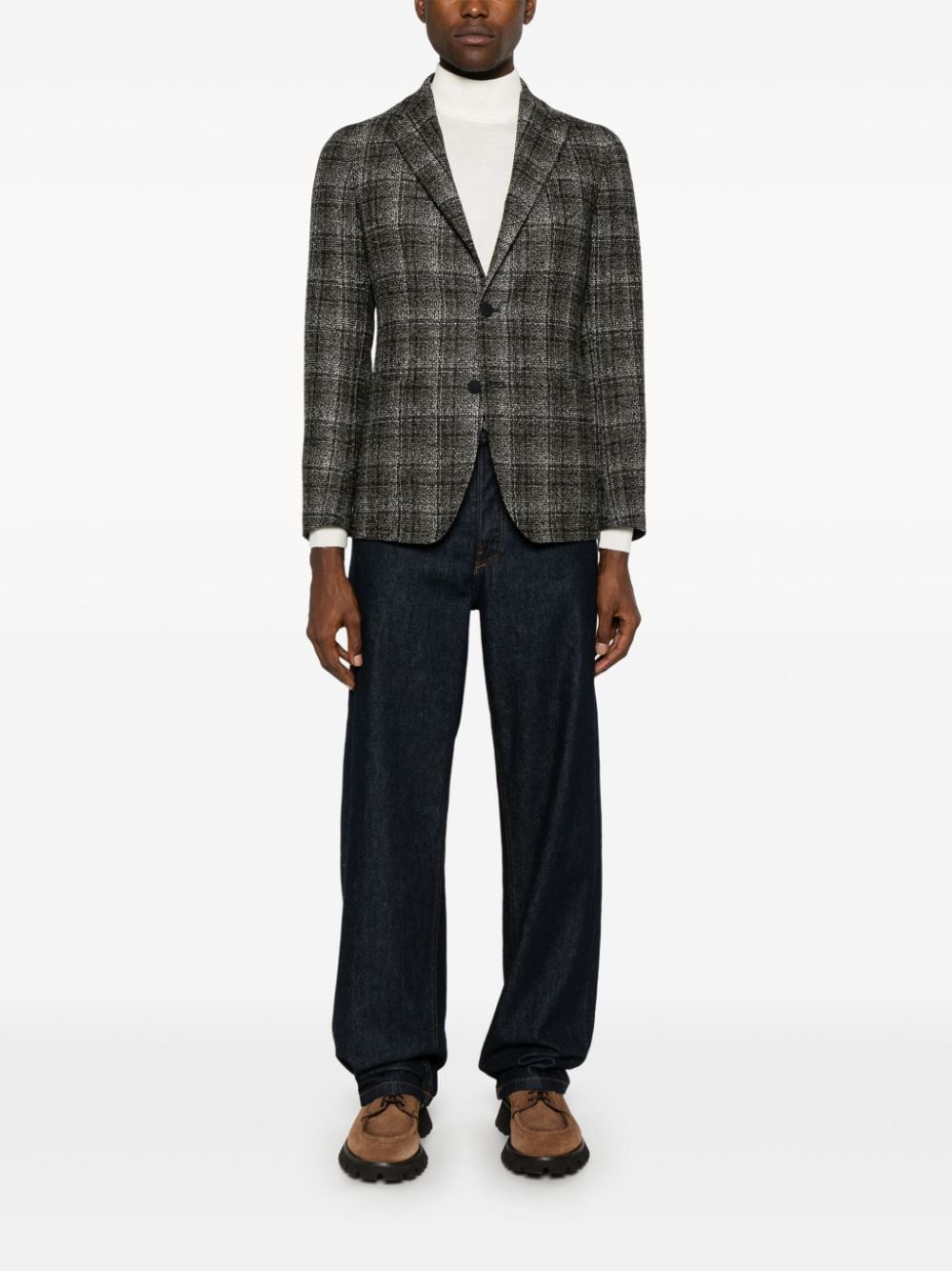 Tagliatore checked blazer - Zwart