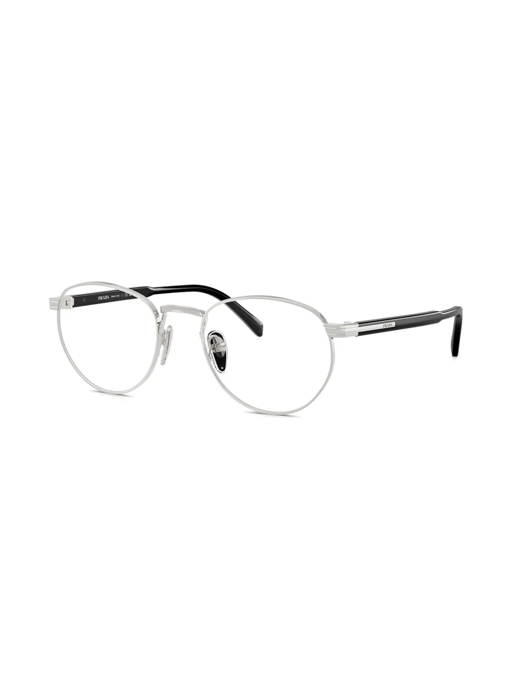 Prada Eyewear Bril met rond montuur - Zilver