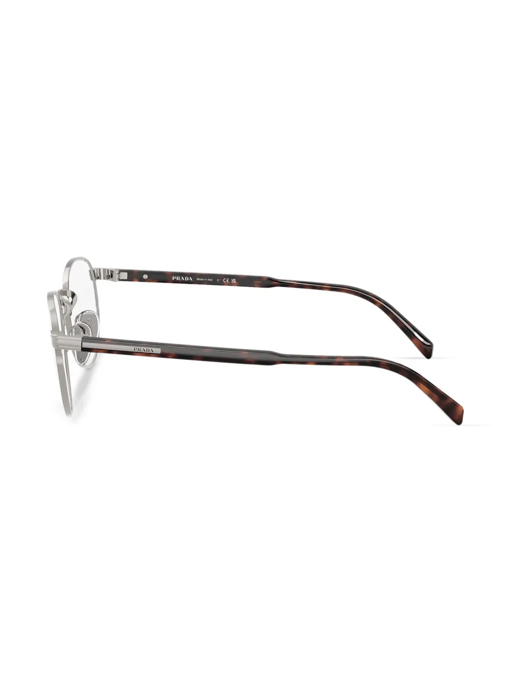  Prada Eyewear Round Frame Glasses - Grey 