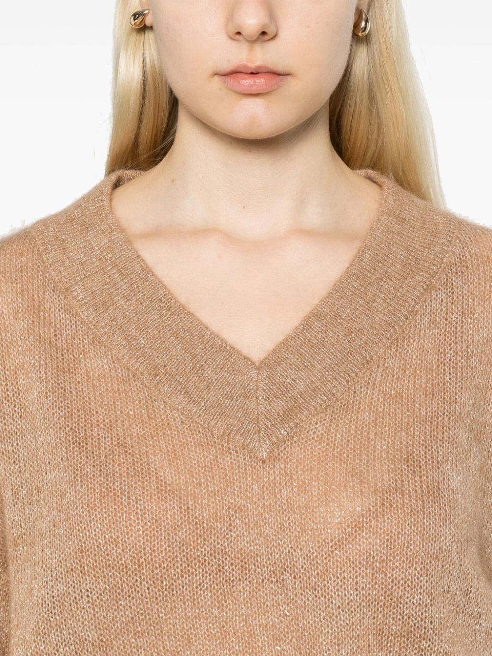 Brunello Cucinelli metallic-thread sweater Women