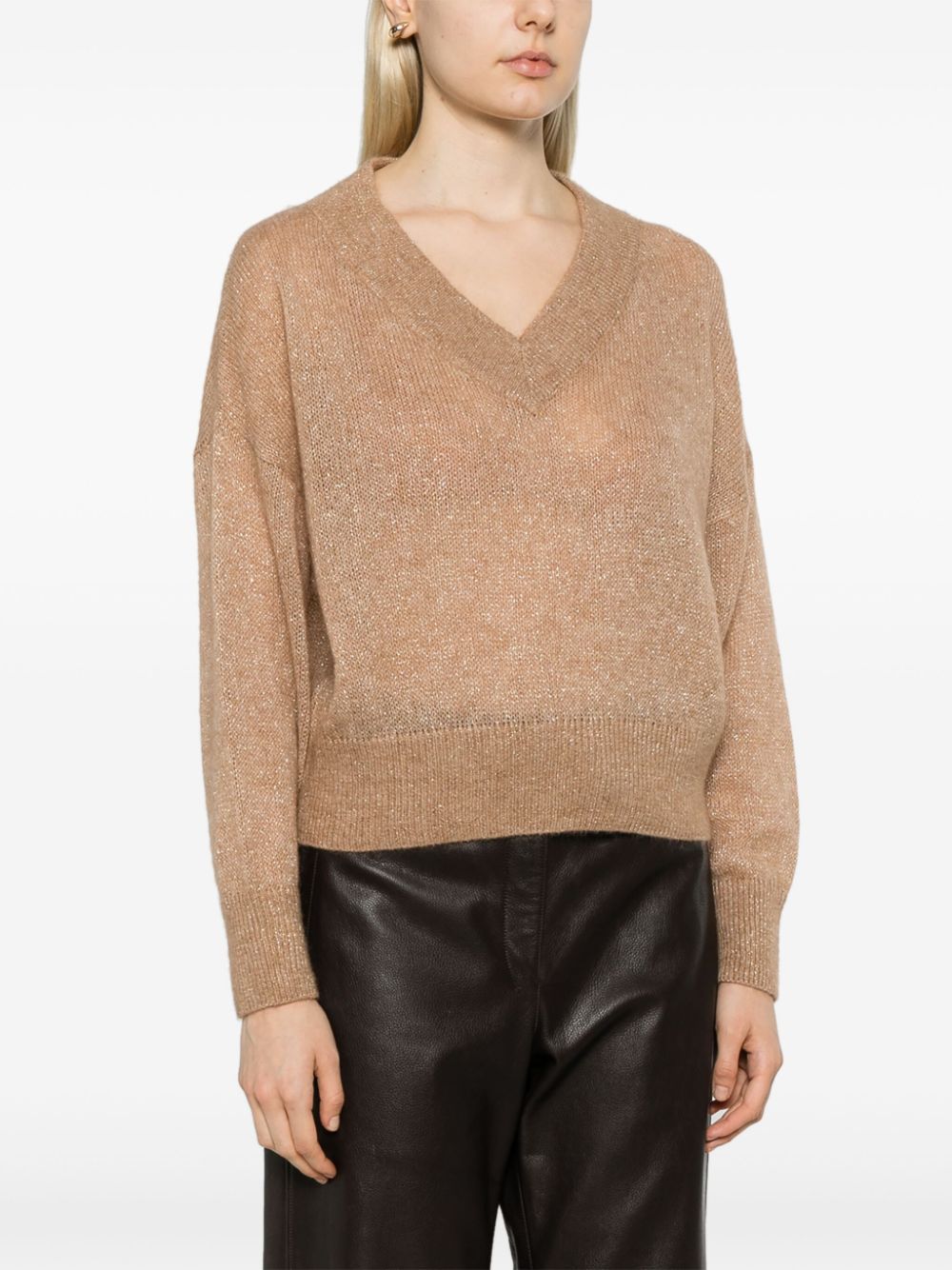 Brunello Cucinelli metallic-thread sweater Women