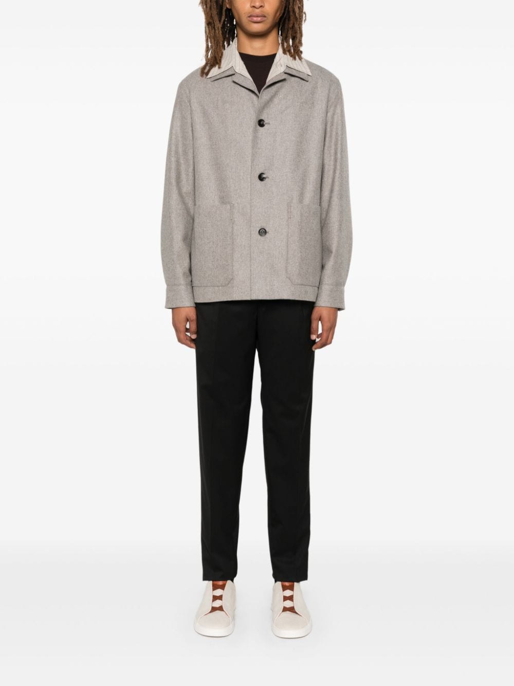 Zegna Alpe shirt jacket - Grijs