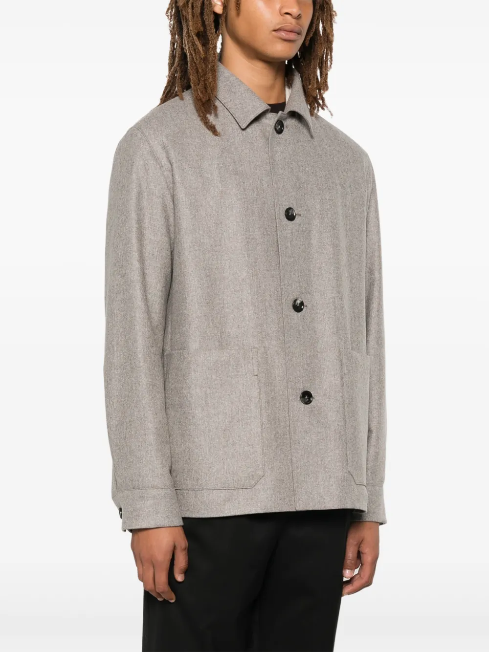 Zegna Alpe shirtjack Grijs