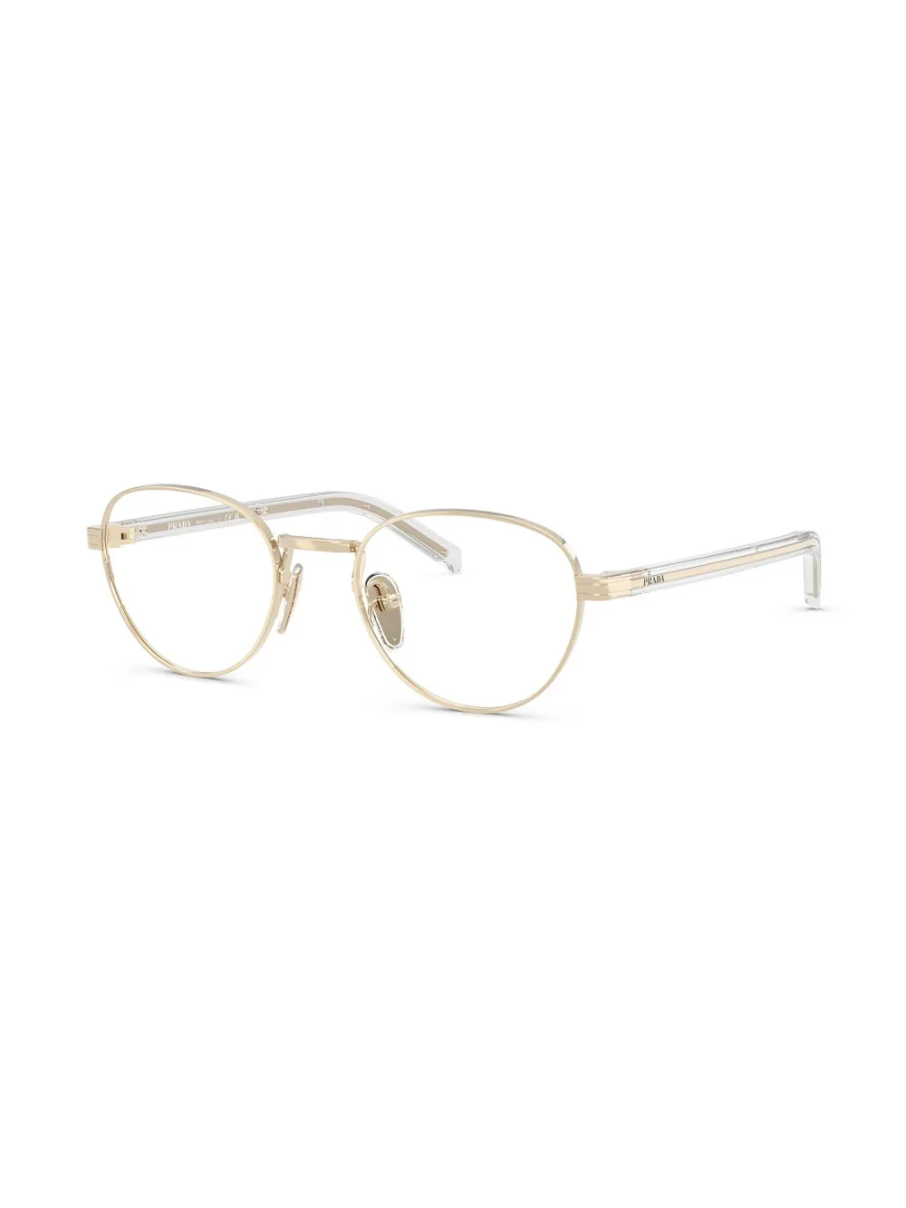 Prada Eyewear Bril met rond montuur - Goud