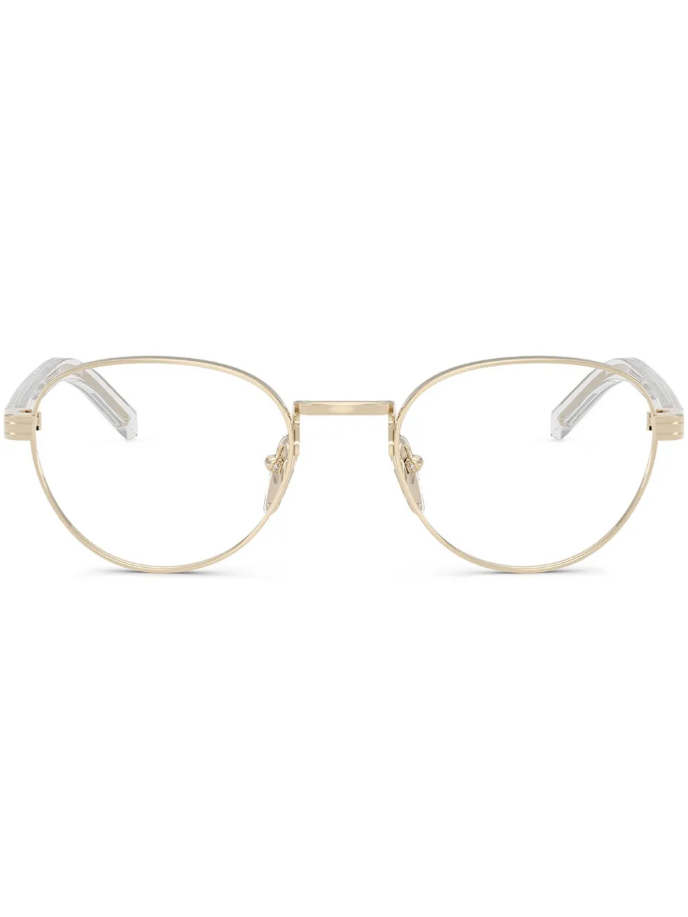 Prada Eyewear round frame glasses | Gold | Image 1