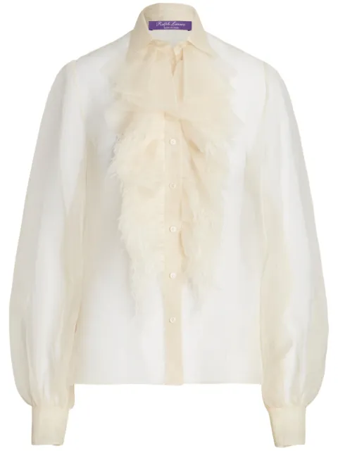 Ralph Lauren Collection camisa de organza manga larga