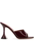 Amina Muaddi Lupita 105mm patent sandals - Red