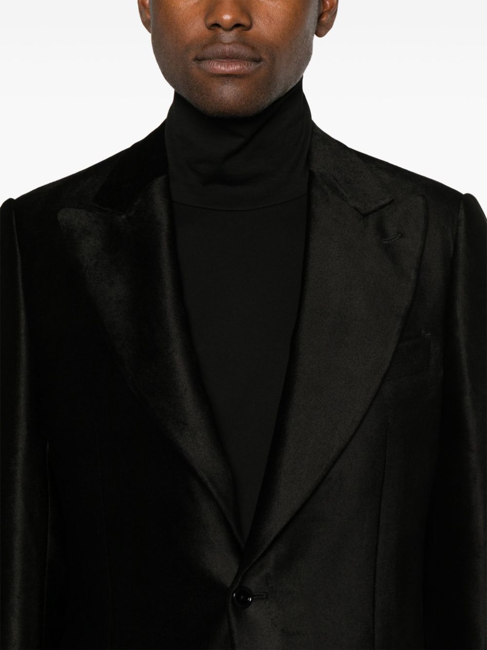 Shop Lardini Velvet Blazer In Black