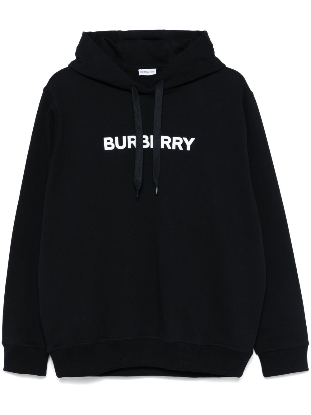 Shop Burberry Logo-print Hoodie In Black