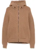 Tagliatore detachable-hood cardigan - Brown