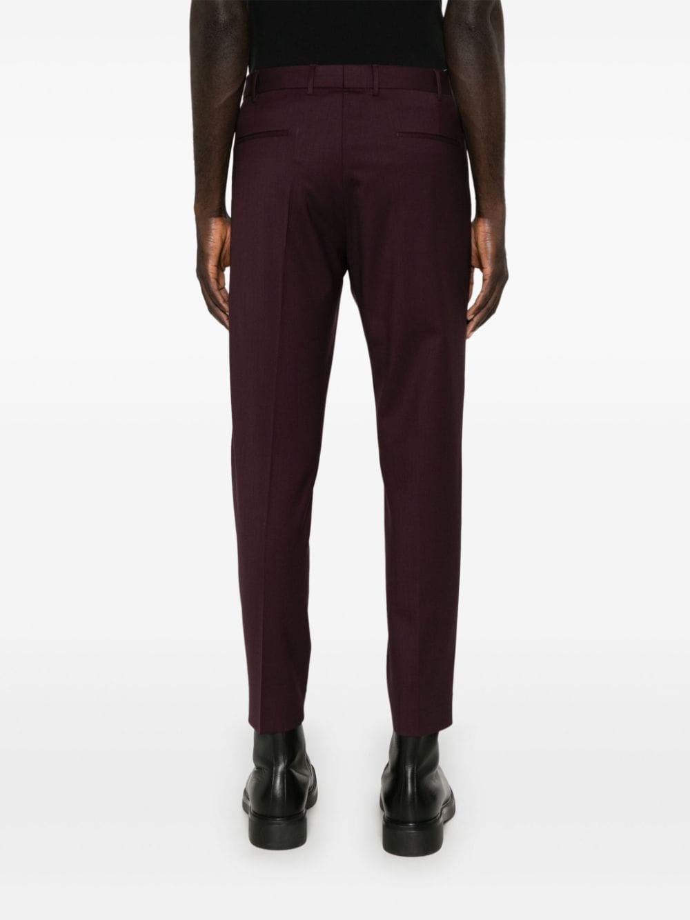 Shop Pt Torino Tailored Trousers In Red