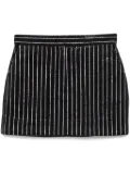 Alex Perry crystal-embellished velvet mini skirt - Black