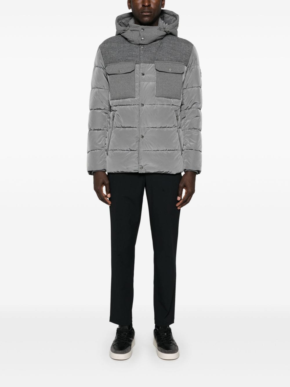 BOSS water-repellent puffer jacket - Grijs