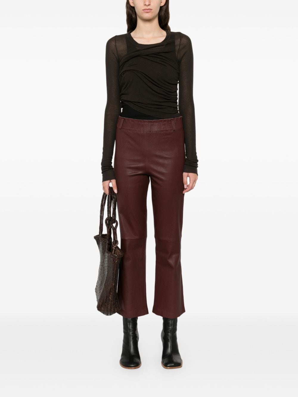 Arma leather trousers - Bruin