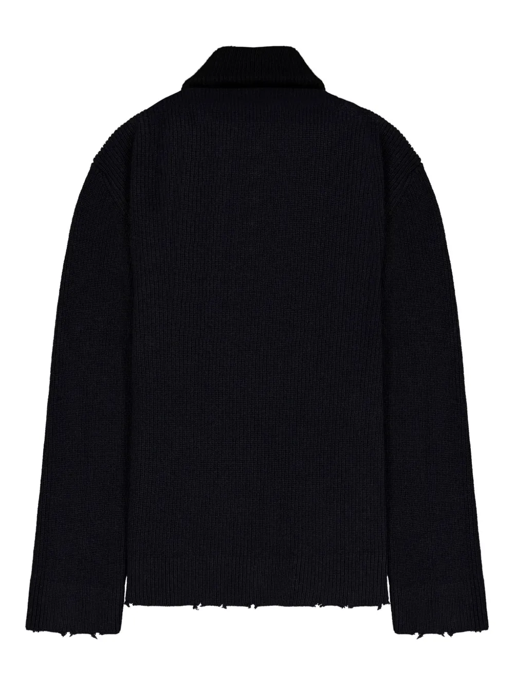 Laneus Long Sleeve Shawl Collar Sweater In Blue