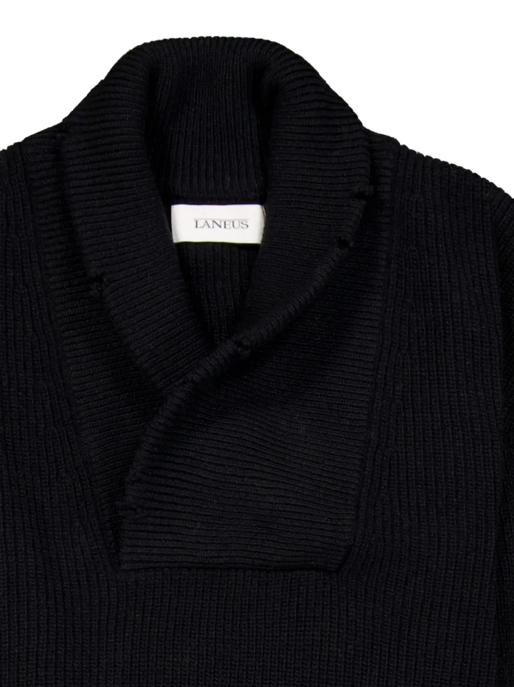 Laneus Long Sleeve Shawl Collar Sweater In Blue