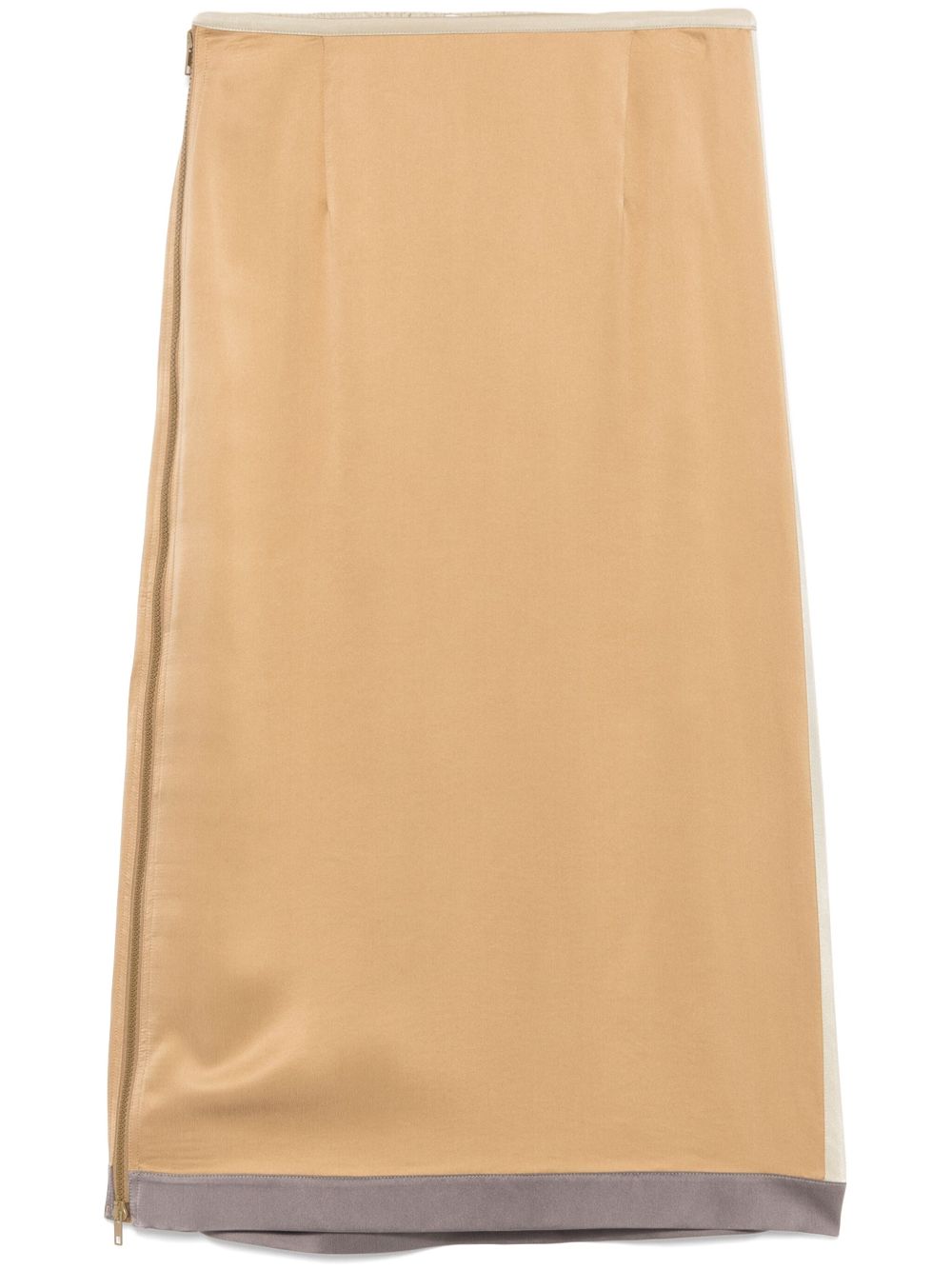 Alysi satin midi skirt - Neutrals