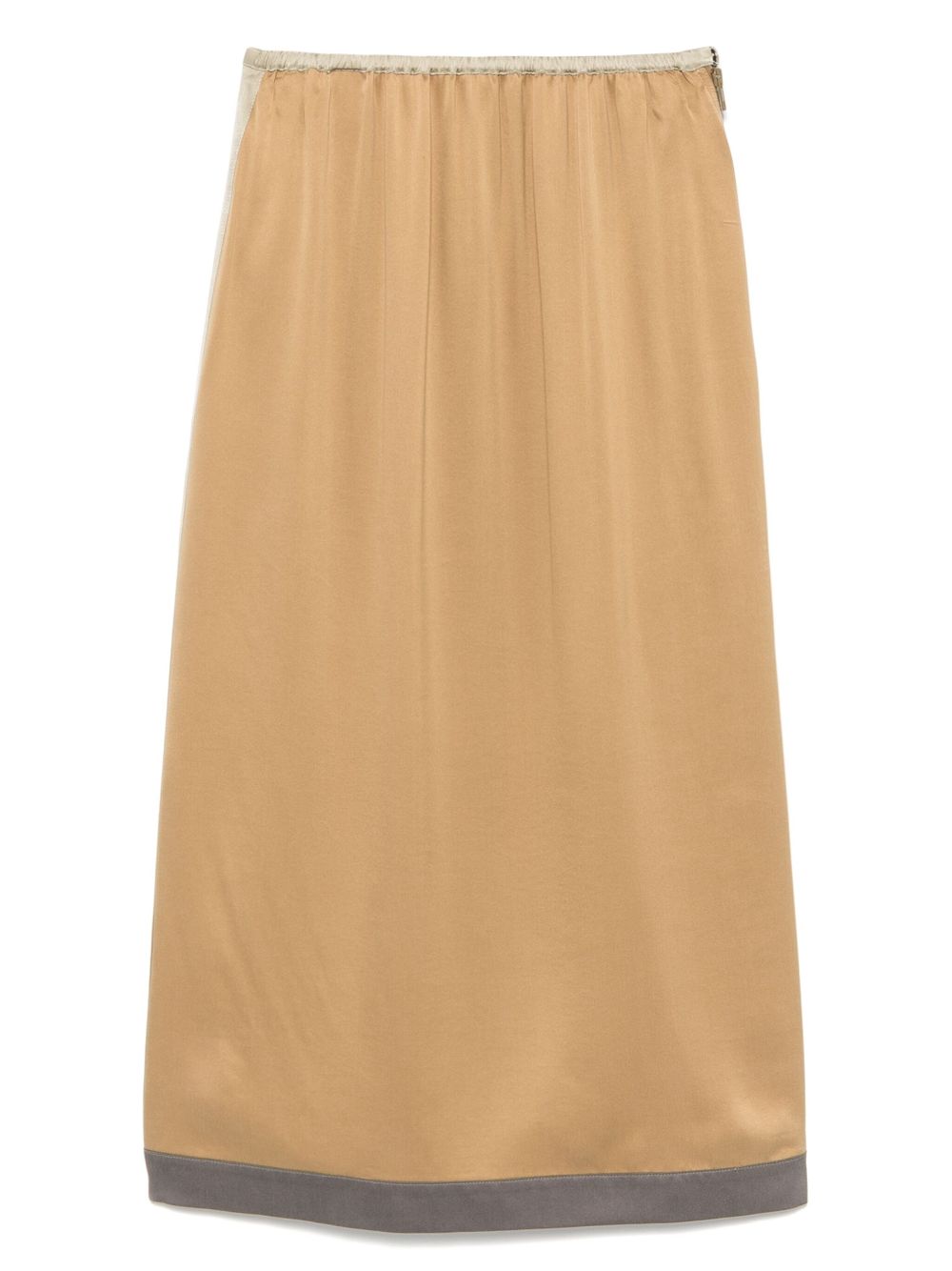 Alysi Satijnen midi-rok - Beige