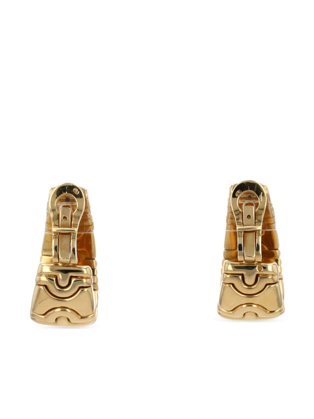 Bvlgari Pre-Owned 1980s 18kt yellow gold Parentesi diamond earrings - Goud