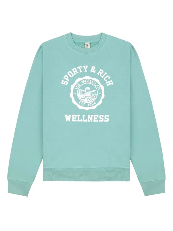 SPORTY & RICH ウェルネスクラフクルネックスウェットシャツ Wellness Club Crewneck - Navy/White – Sporty & Rich