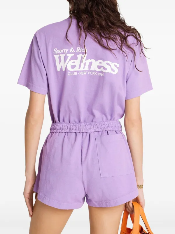 Sporty & Rich Wellness Ivy Disco Graphic Shorts | Purple