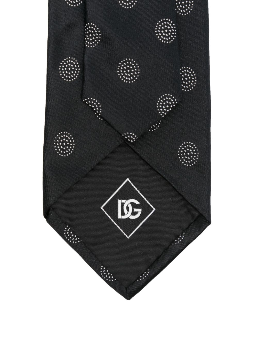 Shop Dolce & Gabbana Polka Dot-jacquard Tie In Blue