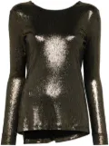 TWINSET knot-detail laminated blouse - Gold