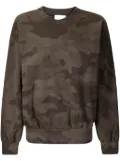 Aries distressed camouflage-print sweatshirt - Brown