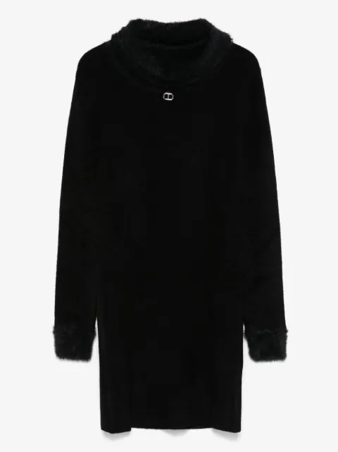 TWINSET Kids vestido tejido con ribete texturizado