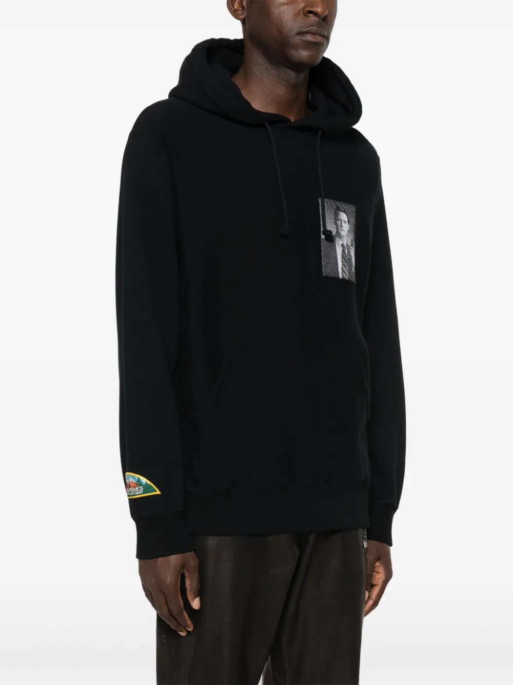Undercover Hoodie met patchdetail Zwart