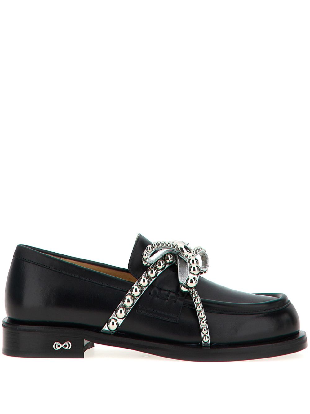 MACH & MACH stud-embellished loafers Black