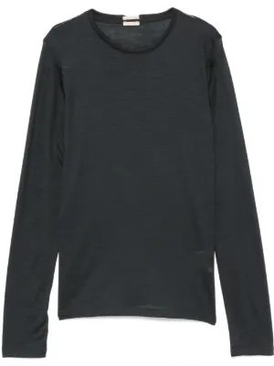 Prada long-sleeved Jersey T-shirt | Grey | FARFETCH