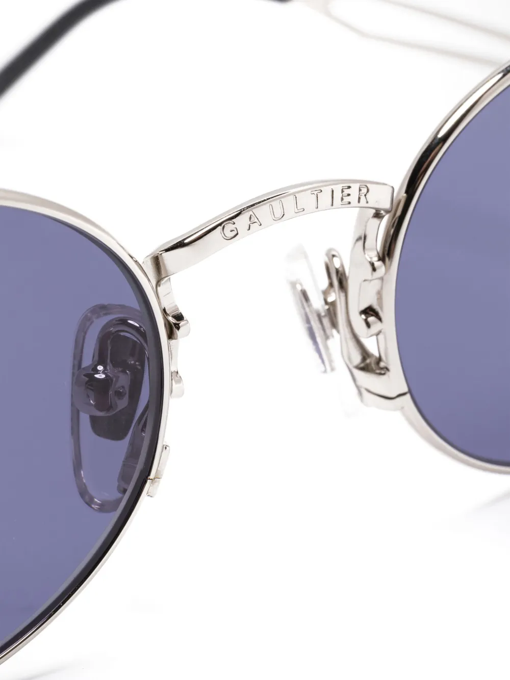 Jean Paul Gaultier Zonnebril met ovalen montuur Zilver