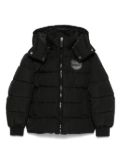 Moschino Kids Teddy Bear-patch puffer jacket - Black