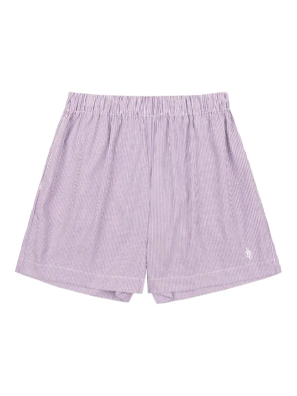 Sporty & Rich ストライプ ショートパンツ | パープル | FARFETCH JP