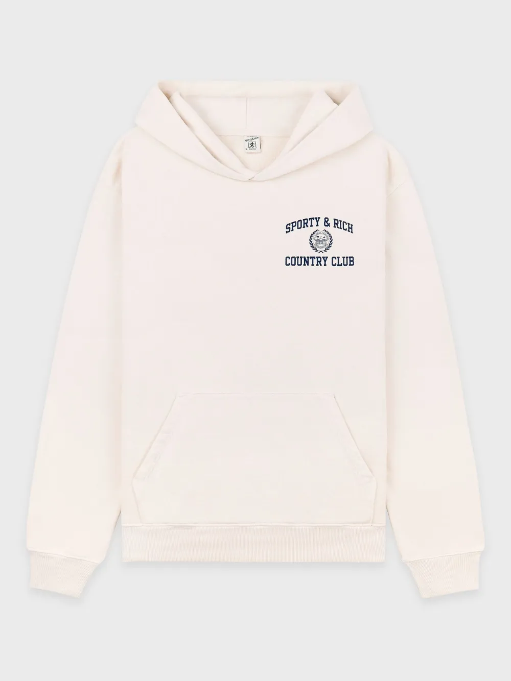 Sporty & Rich Hoodie met logodetail Beige
